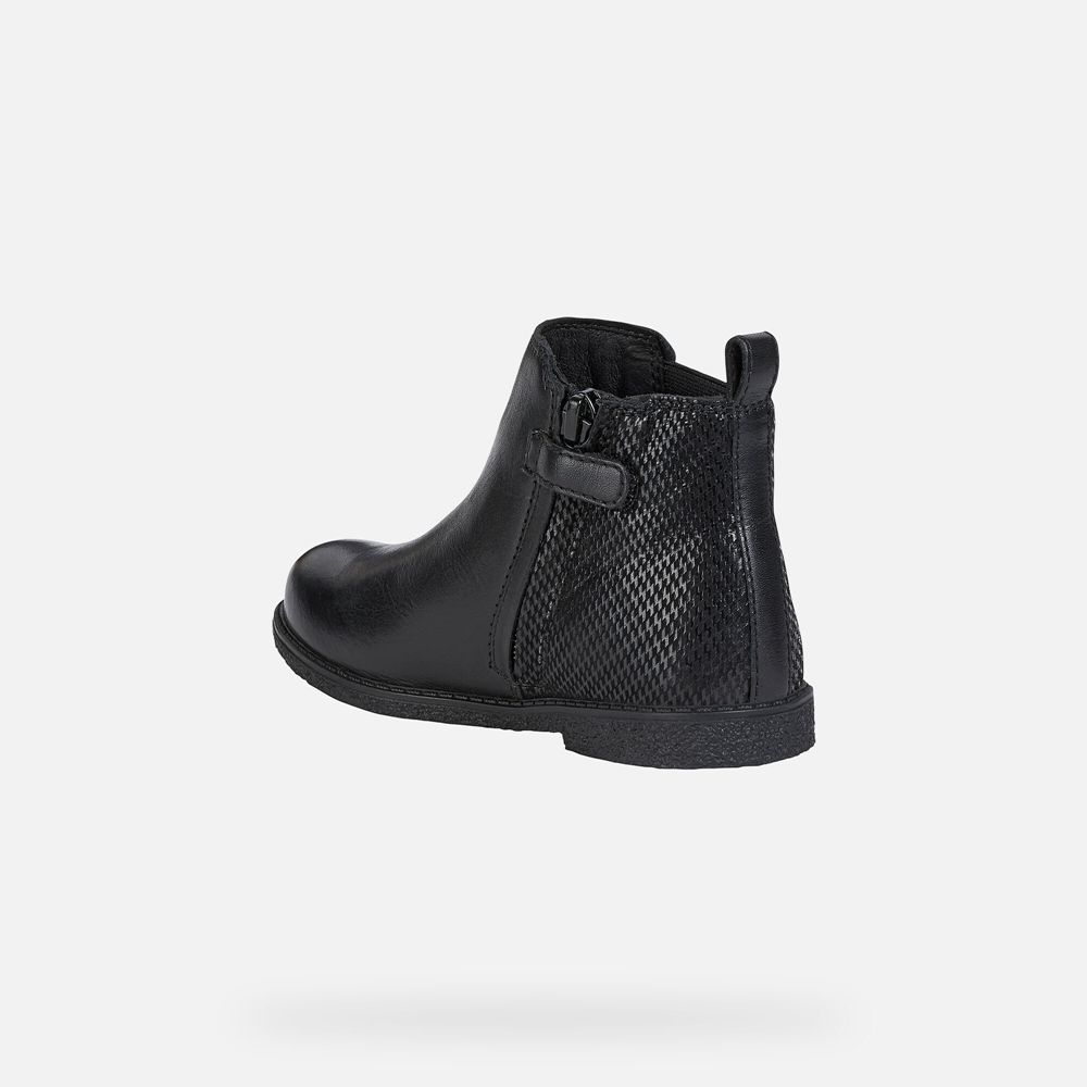 Botins Geox Menina Pretas - Shawntel - ZFPQB7659